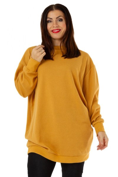 Comfy Oversize Sweater Eco Mustard