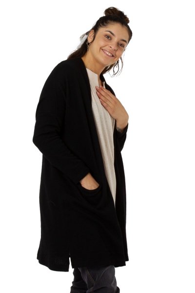 Relaxed Cardigan Eco Black