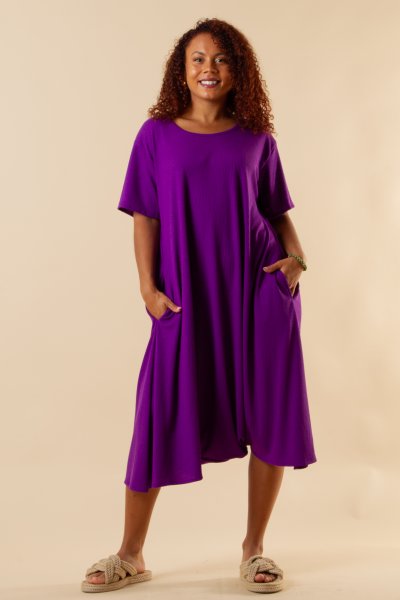 Sunday Jumpsuit Dress Purple