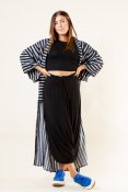 Aomori Kimono Stripe Black