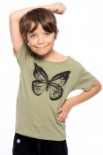 Butterfly Kids T-shirt Eco Green