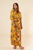 Viskan Kimono Dress Flower Yellow