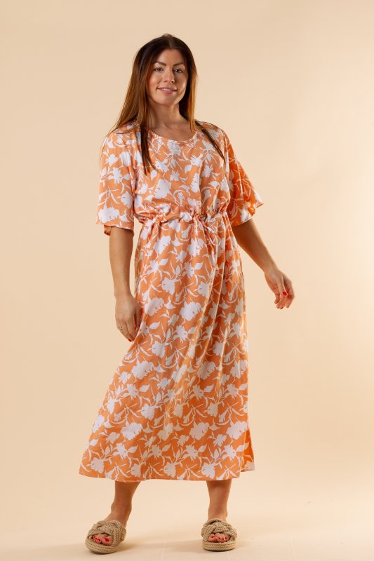 Carly Dress Peach Flower